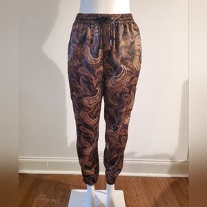Urban Outfitters Paisley Joggers in Brown and Black